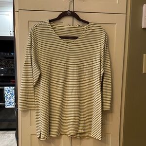 Striped V-Neck Women's Top